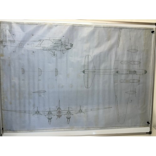 423 - Military aircraft plans for Russian TB7. 90cm x 40cm. Part of a large collection of printed plan dra... 