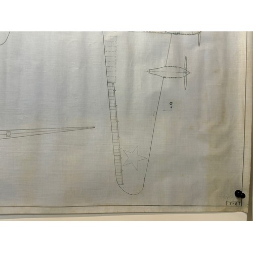 423 - Military aircraft plans for Russian TB7. 90cm x 40cm. Part of a large collection of printed plan dra... 