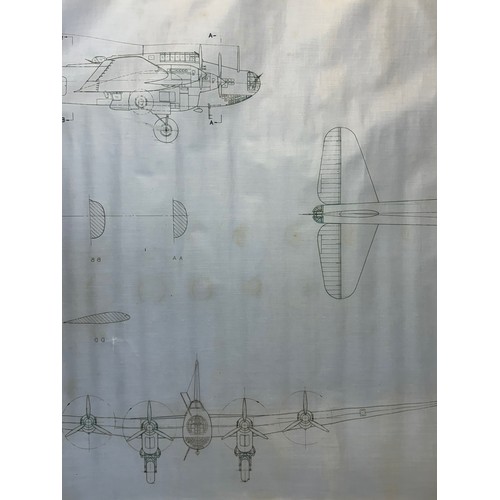 423 - Military aircraft plans for Russian TB7. 90cm x 40cm. Part of a large collection of printed plan dra... 