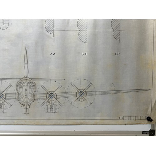 430 - Military aircraft two plans for US Boeing C-97. 90cm x 40cm. Part of a large collection of printed p... 