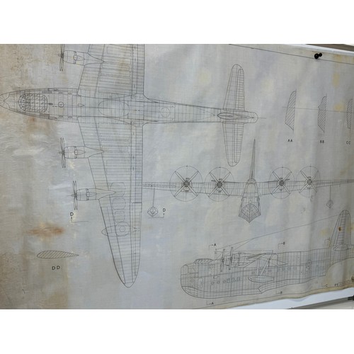 431 - Military aircraft two plans for RAF Short Shetland I. 120 cm x 80cm. Part of a large collection of p... 