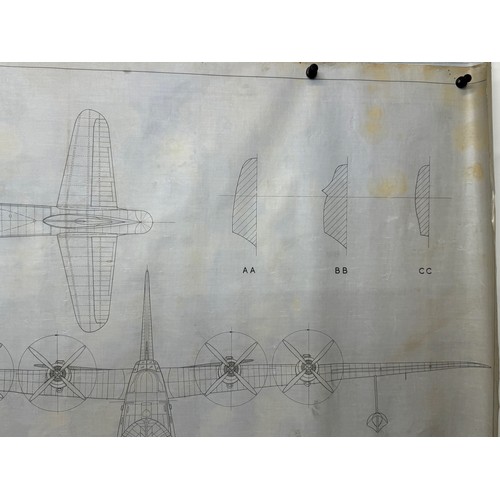 431 - Military aircraft two plans for RAF Short Shetland I. 120 cm x 80cm. Part of a large collection of p... 