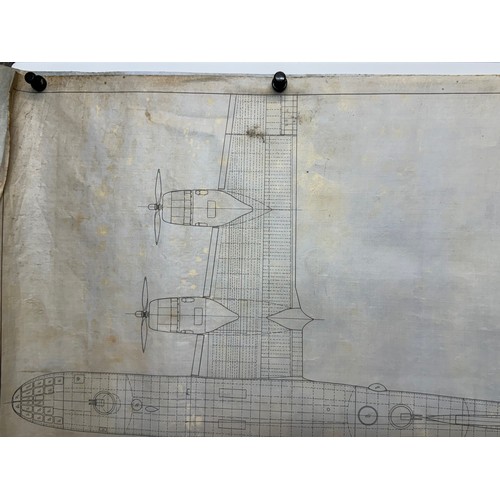 432 - Military aircraft plans for US Boeing B-29 Superfortress. 90cm x 40cm. Part of a large collection of... 