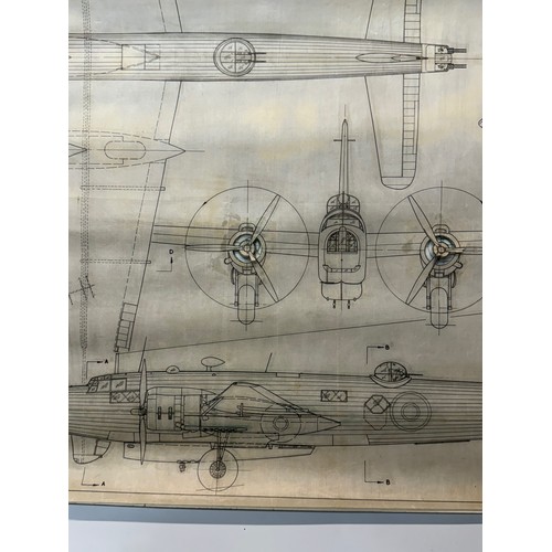 436 - Military aircraft two plans for RAF Vickers Armstrongs Warwick ASR I. 90cm x 40cm. Part of a large c... 