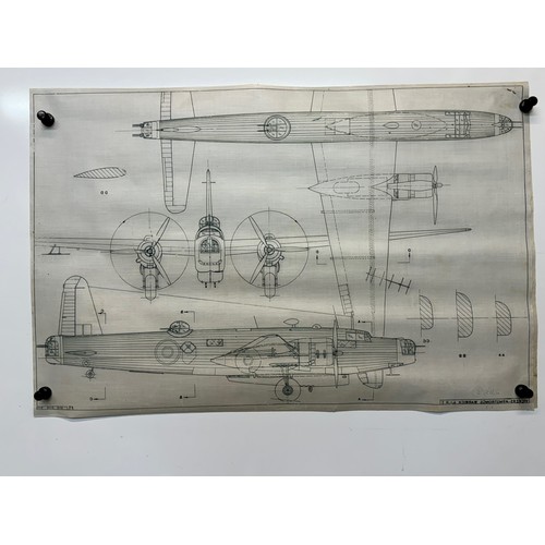 436 - Military aircraft two plans for RAF Vickers Armstrongs Warwick ASR I. 90cm x 40cm. Part of a large c... 