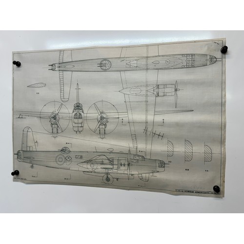 436 - Military aircraft two plans for RAF Vickers Armstrongs Warwick ASR I. 90cm x 40cm. Part of a large c... 