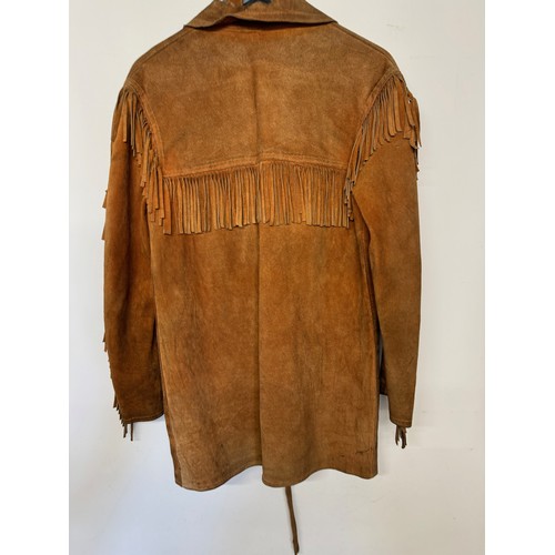 387 - Vintage fashion, English made SNOB brand fringed suede leather jacket.

This lot is available for in... 