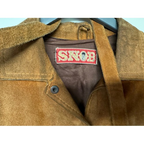 387 - Vintage fashion, English made SNOB brand fringed suede leather jacket.

This lot is available for in... 