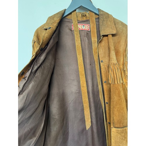 387 - Vintage fashion, English made SNOB brand fringed suede leather jacket.

This lot is available for in... 