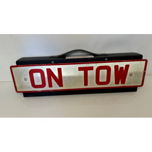 389 - Magnetic On Tow garage sign, automobilia vintage tools.

This lot is available for in-house shipping