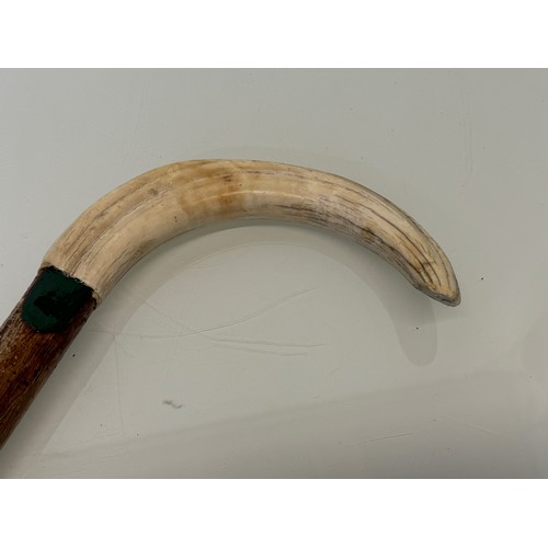 398 - Tall walking stick with a horn handle, 109 cm overall length.

This lot is available for in-house sh... 