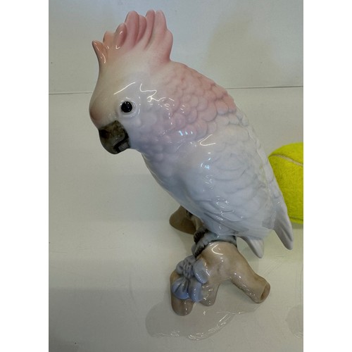 408 - Two Royal Dux porcelain figurines of Cockatoo’s. 18 cm tall.

This lot is available for in-house shi... 