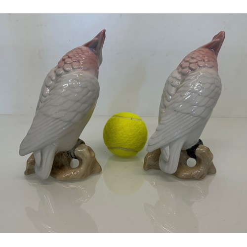 408 - Two Royal Dux porcelain figurines of Cockatoo’s. 18 cm tall.

This lot is available for in-house shi... 