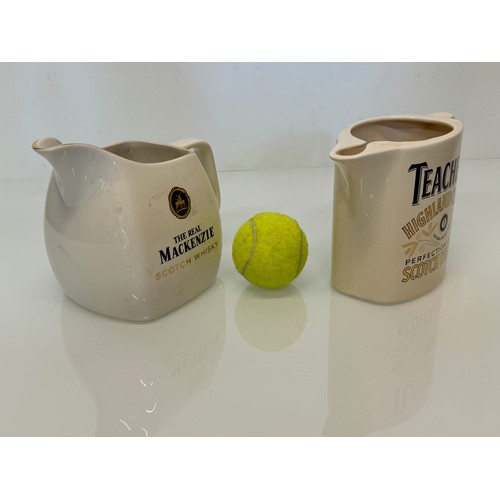 77 - Breweryana, advertising ceramics, two branded water jugs by Wade, Mackenzie Whisky and Teachers Whis... 