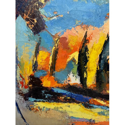 2 - Original painting, a signed abstract Provencal scene by Marcel Albert 73 cm x 54 cm.

This lot is av... 