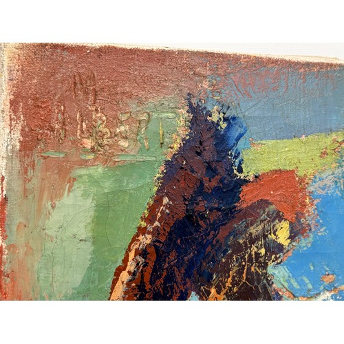 2 - Original painting, a signed abstract Provencal scene by Marcel Albert 73 cm x 54 cm.

This lot is av... 