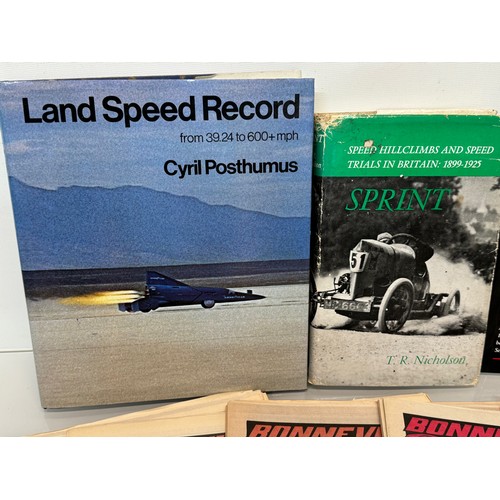 14 - Automobilia, Land Speed Record breaking, a collection of books and ephemera  on motor racing land sp... 