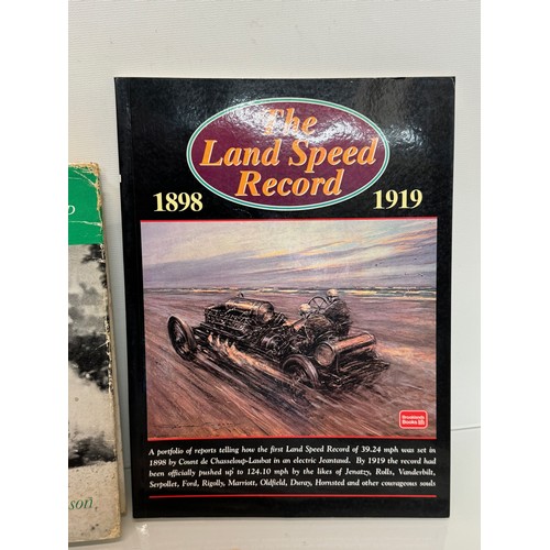 14 - Automobilia, Land Speed Record breaking, a collection of books and ephemera  on motor racing land sp... 