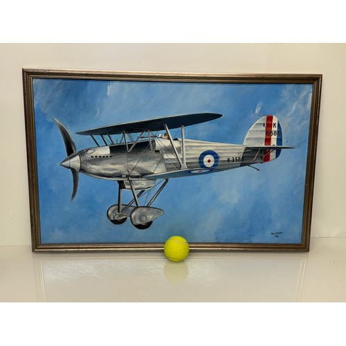 34 - Painting of a RAF Hawker Super Fury 80 cm x 49 cm.

This lot is available for in-house shipping