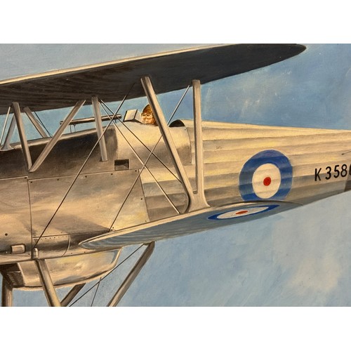 34 - Painting of a RAF Hawker Super Fury 80 cm x 49 cm.

This lot is available for in-house shipping