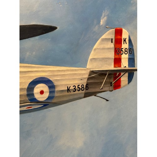 34 - Painting of a RAF Hawker Super Fury 80 cm x 49 cm.

This lot is available for in-house shipping