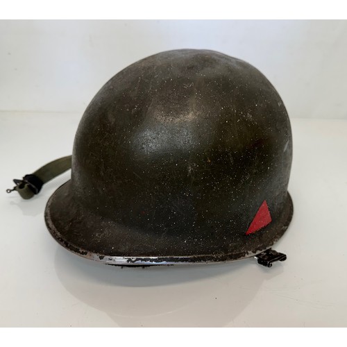 38 - Militaria, US Vietnam era steel helmet.

This lot is available for in-house shipping