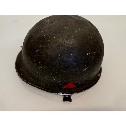 38 - Militaria, US Vietnam era steel helmet.

This lot is available for in-house shipping