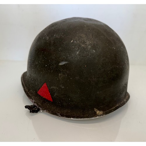 38 - Militaria, US Vietnam era steel helmet.

This lot is available for in-house shipping