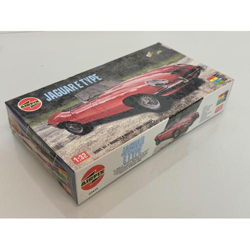 54 - Toys, model kits, Airfix, motor cars, two unmade boxed model kits for Jaguar E Type motor cars.

Thi... 