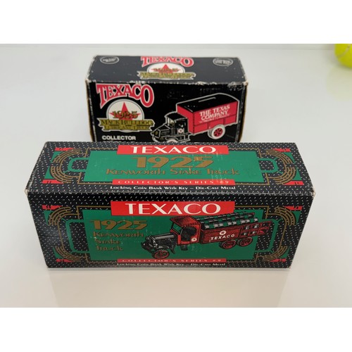 57 - Toys, die cast models, advertising promotional trucks US, two limited edition Texaco money banks in ... 