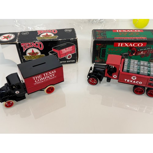 57 - Toys, die cast models, advertising promotional trucks US, two limited edition Texaco money banks in ... 