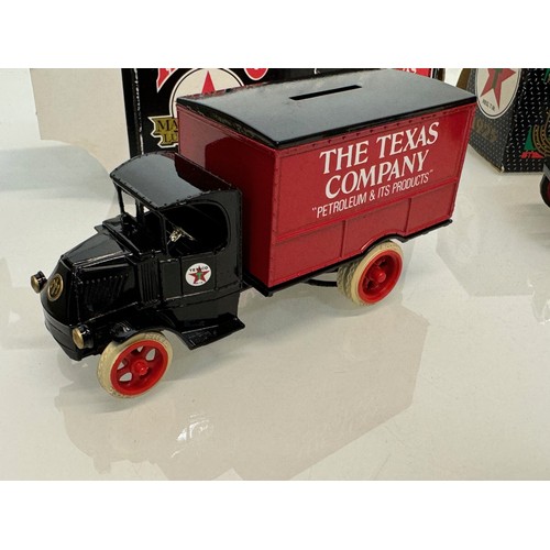 57 - Toys, die cast models, advertising promotional trucks US, two limited edition Texaco money banks in ... 