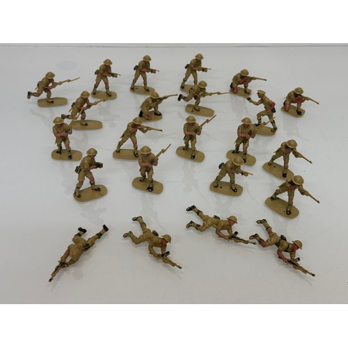 59 - Toys, Military , British 8th Army, Matchbox, a collection of British soldier figures.

This lot is a... 