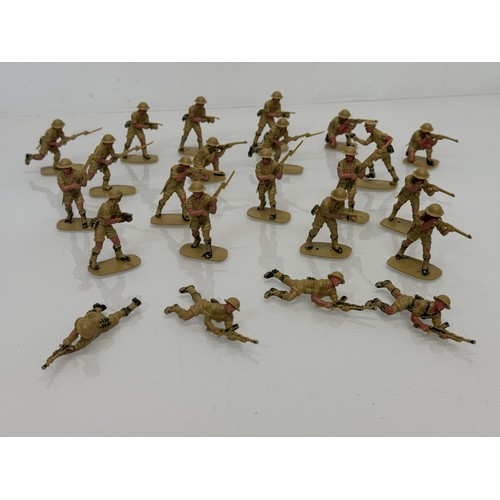 59 - Toys, Military , British 8th Army, Matchbox, a collection of British soldier figures.

This lot is a... 