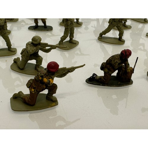 58 - Toys, Military , British Army, Matchbox, Paratroopers, a collection of British Airbourne soldier fig... 