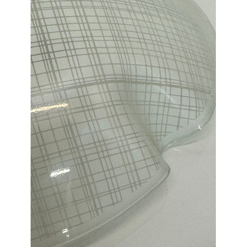 127 - Lighting, a late C20th glass ceiling shade of a pinched design. 33 cm diameter.

This lot is availab... 