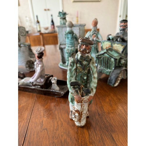 131 - Collection of ceramic art pottery figurines.

This lot is available for in-house shipping