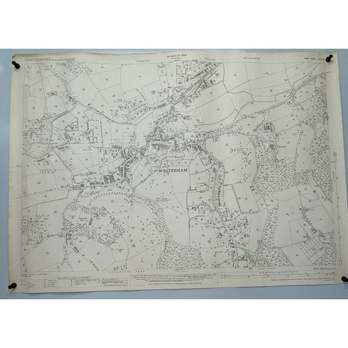 146 - Ephemera, five large Ordinance Survey maps of Kent 1939 each 104 cm x 74 cm.

This lot is available ... 