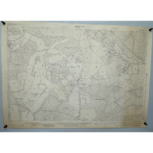 146 - Ephemera, five large Ordinance Survey maps of Kent 1939 each 104 cm x 74 cm.

This lot is available ... 