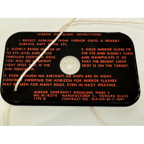 244 - Militaria, A Heliograph, a MkII emergency signalling mirror 12.5 cm x 7.5 cm.

This lot is available... 