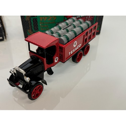 220 - Toys, die cast models, advertising promotional trucks US, two limited edition Texaco money banks in ... 