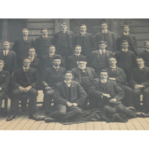 319 - Scientific ephemera, a framed photograph of the members of the Anatomical dept of Edinburgh Universi... 