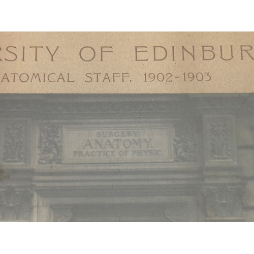 319 - Scientific ephemera, a framed photograph of the members of the Anatomical dept of Edinburgh Universi... 