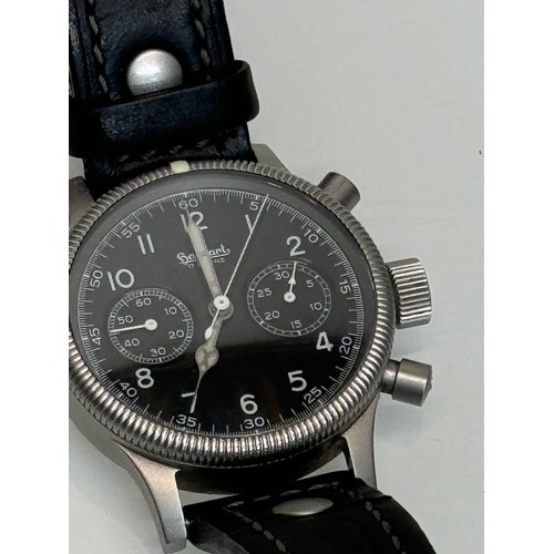 329 - Gents wristwatch, a Hanhart Chronograph, the watch of choice for Steve McQueen. A 1939 Limited editi... 