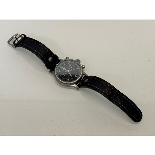 329 - Gents wristwatch, a Hanhart Chronograph, the watch of choice for Steve McQueen. A 1939 Limited editi... 