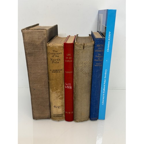 370 - Books, Polar Exploration , a collection of North pole and South Pole explorers journals.

This lot i... 