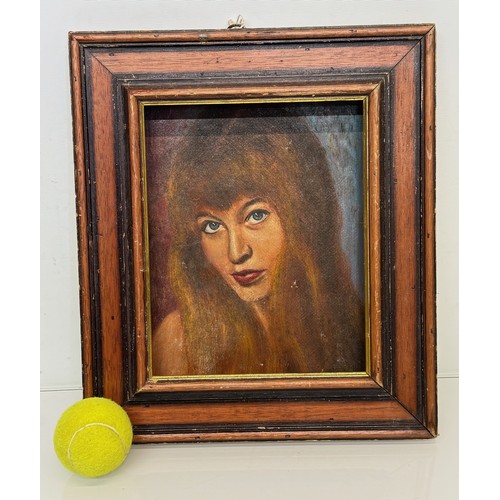 11 - Mid century art, an enigmatic oil on board portrait of a young woman. 37 cm x 32cm

This lot is avai... 