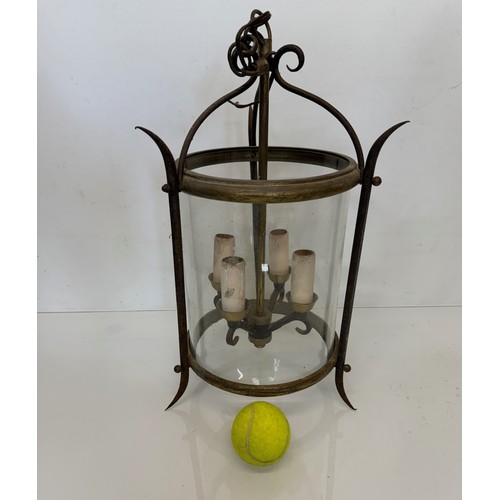 388 - Early C20th century hall light, 22 cm diametwer x 44 cm tall.

This lot is available for in-house sh... 