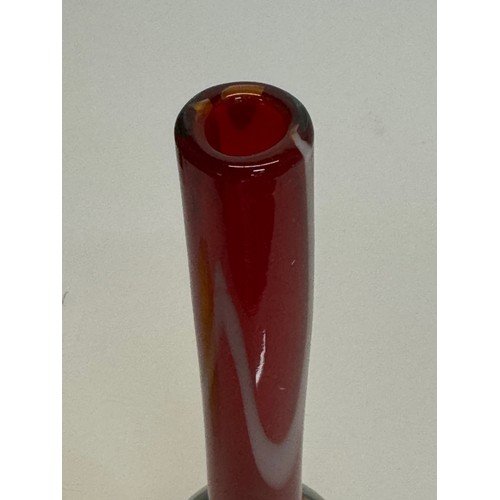 441 - Mid Century art glass spill vase, red colour way, 21 cm tall.

This lot is available for in-house sh... 