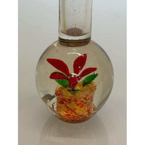 442 - Mid Century art glass spill vase with a flower base. 21 cm tall.

This lot is available for in-house... 